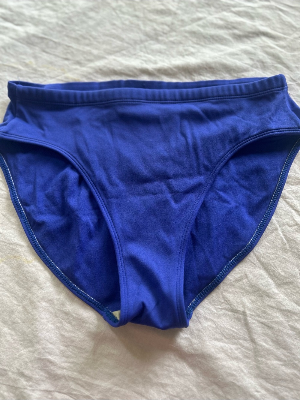 Classic High-Rise Bikini Bottom in Cobalt Blue XL.